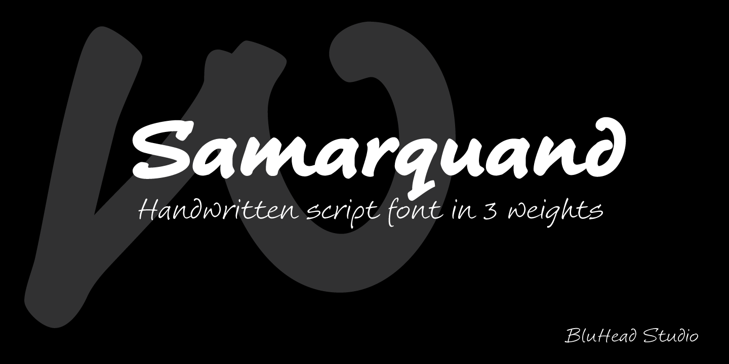 Beispiel einer Samarquand-Schriftart